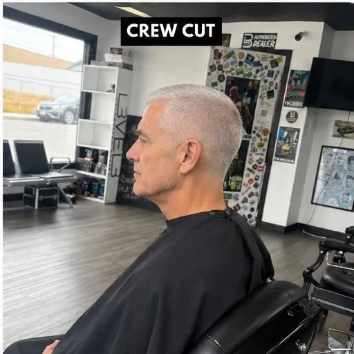 Crew cut haircut at Norcal Barbershop in Eureka, CA